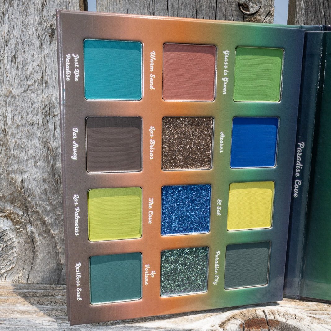 Paradise Cove Eyeshadow Palette - 18 Highly Pigmented Matte & Shimmer Shades for Day & Night Makeup Looks | Perfect for Parties, Weddings & Special Occasions