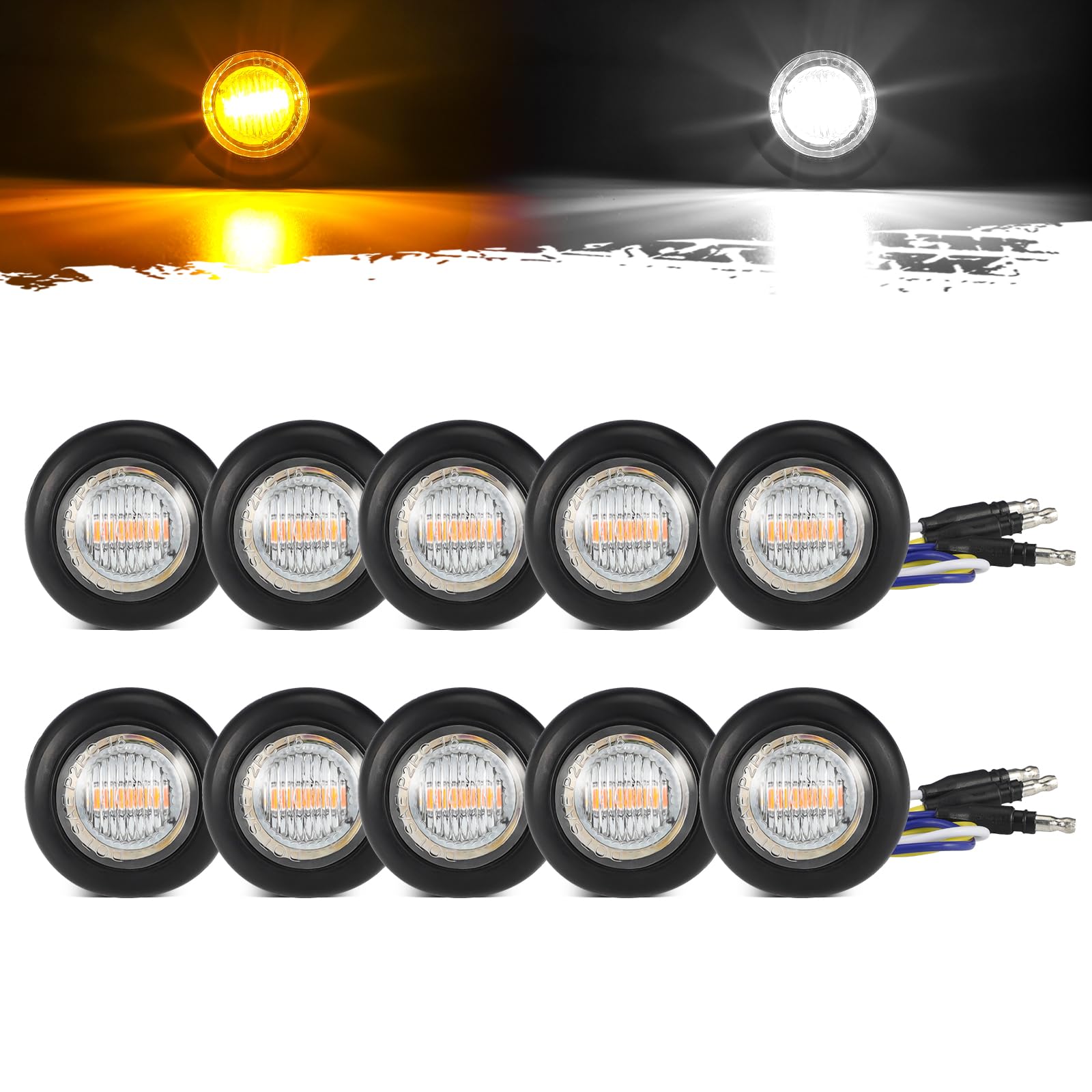 Partsam 10Pcs Dual Color 3/4
