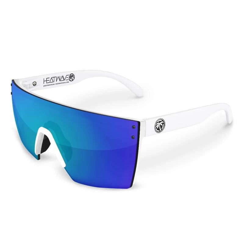 Lazer Face White Frame Sunglasses - Galaxy Blue Lens - UV Protection for Outdoor Sports & Driving