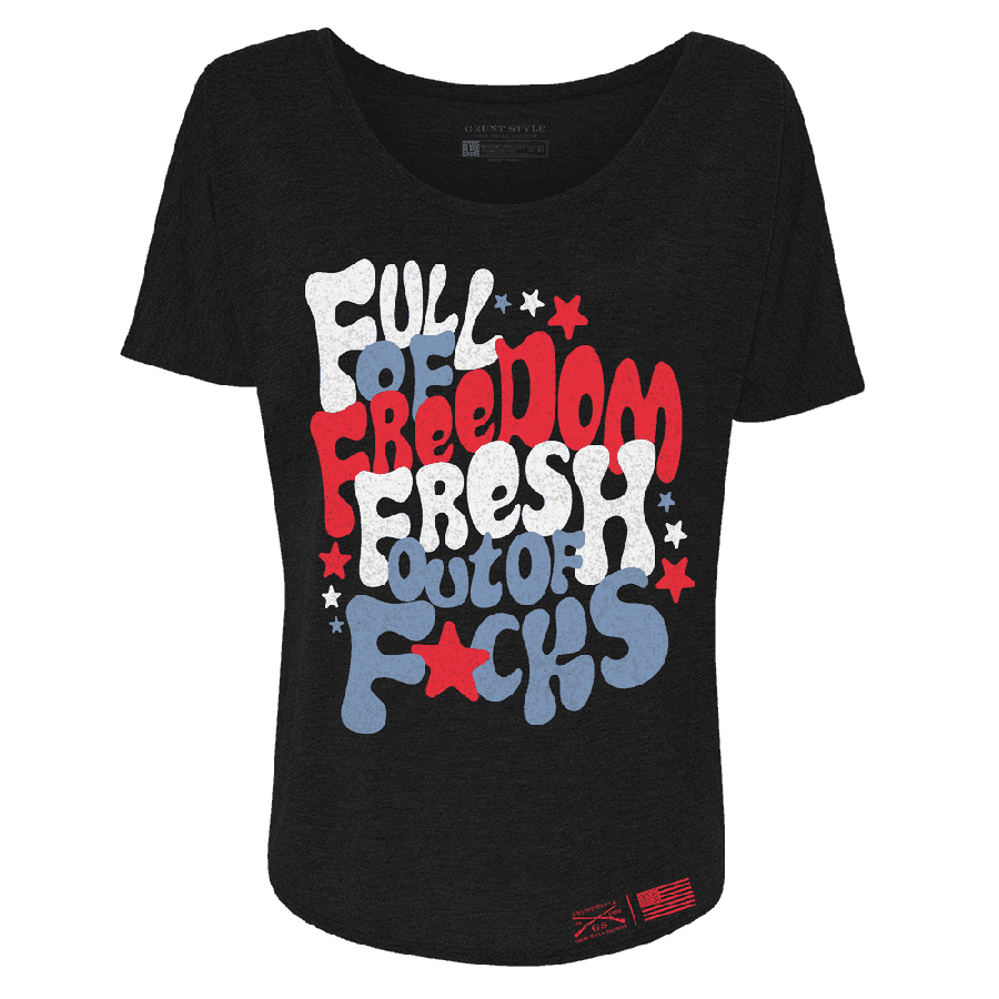 Fresh Outta F*cks Women's Slouchy T-Shirt - Black | Casual Streetwear for Everyday Wear & Relaxing Outfits