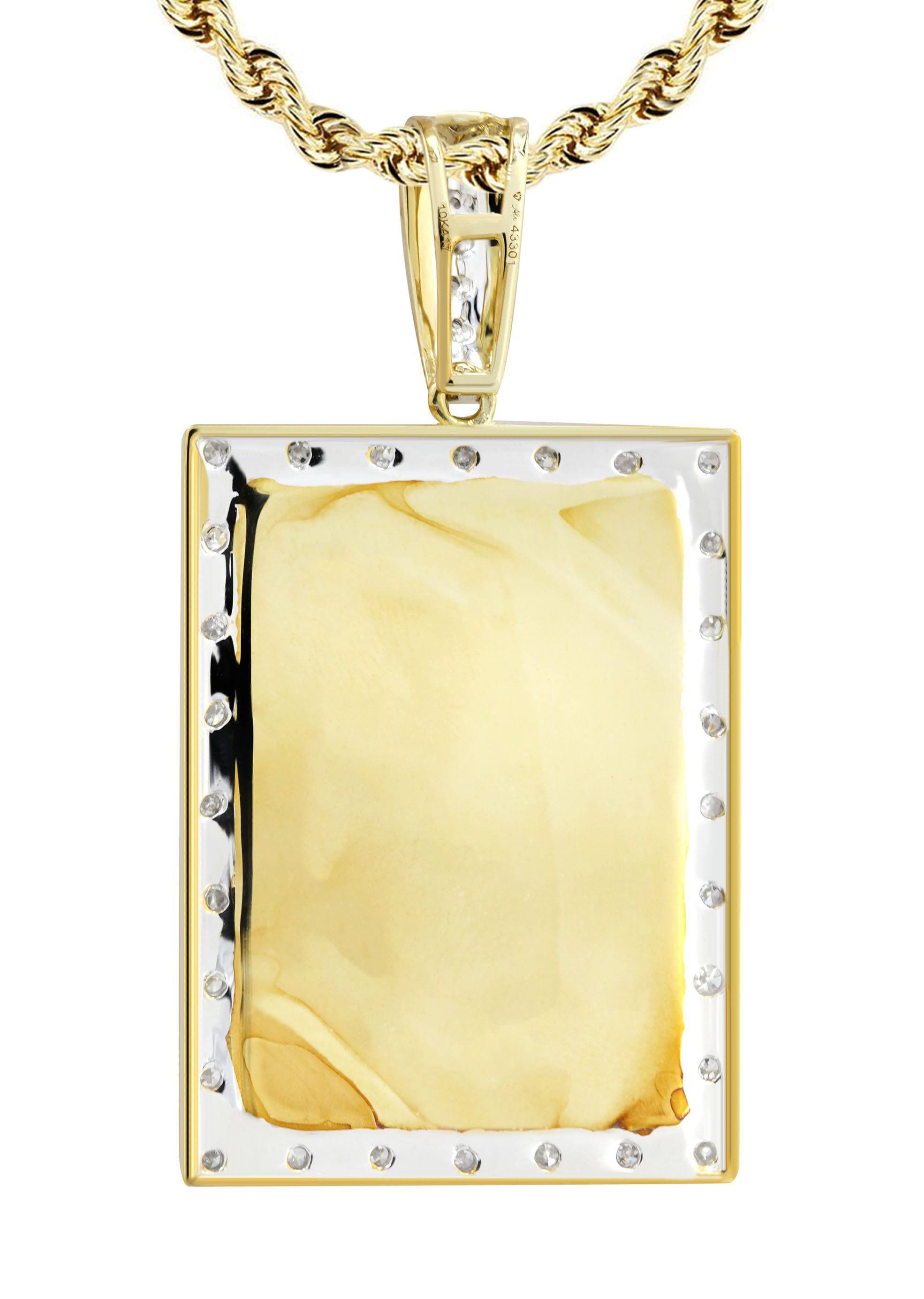 10K Yellow Gold Ace of Spades Diamond Pendant Necklace - 0.55 Carats | Elegant Jewelry Gift for Women | Perfect for Valentine's Day, Anniversary & Special Occasions