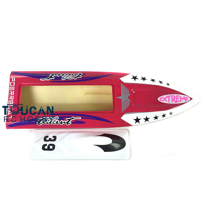 H640 Pre-Painted Red Electric Racing RC Boat Kit - Fiberglass Hull for Advanced Players (640x195x105mm) - Perfect for Competitive Racing & High-Speed Water Sports - Great Gift for RC Enthusiasts