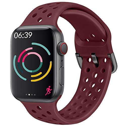 Hisri Compatible Apple Watch Band 49mm 45mm 44mm 42mm 41mm 40mm 38mm - Soft Silicone Sport Strap for iWatch Ultra SE Series 8 7 6 5 4 3 2 1 - Breathable Waterproof Replacement Band for Men & Women - Perfect for Gym, Running, Swimming & Daily Wear