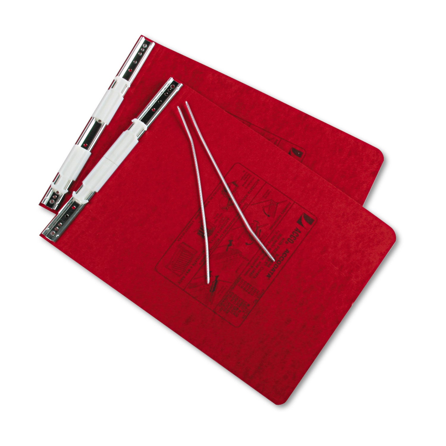 ACCO Presstex 2-Post Binder Covers with Storage Hooks - 6 Capacity, 9.5 x 11 Inches, Executive Red - Perfect for Office Organization & Document Storage