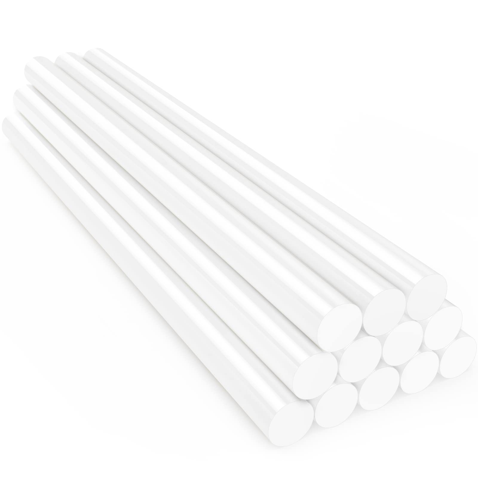 ENPOINT White Hot Glue Sticks 12 Pack - 8 Inch Full Size (0.43