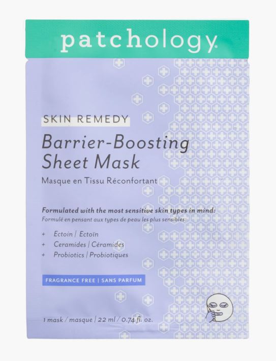 Patchology Skin Remedy Barrier Boosting Sheet Mask - Hydrating Facial Mask for Dry Skin - 1 Count - Perfect for Skincare Routine & Self-Care Days