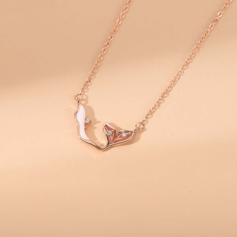 Love Dolphin Pendant Necklace - Sterling Silver Ocean Jewelry Gift for Women | Perfect for Beach Vacations, Birthday Presents & Marine Life Lovers