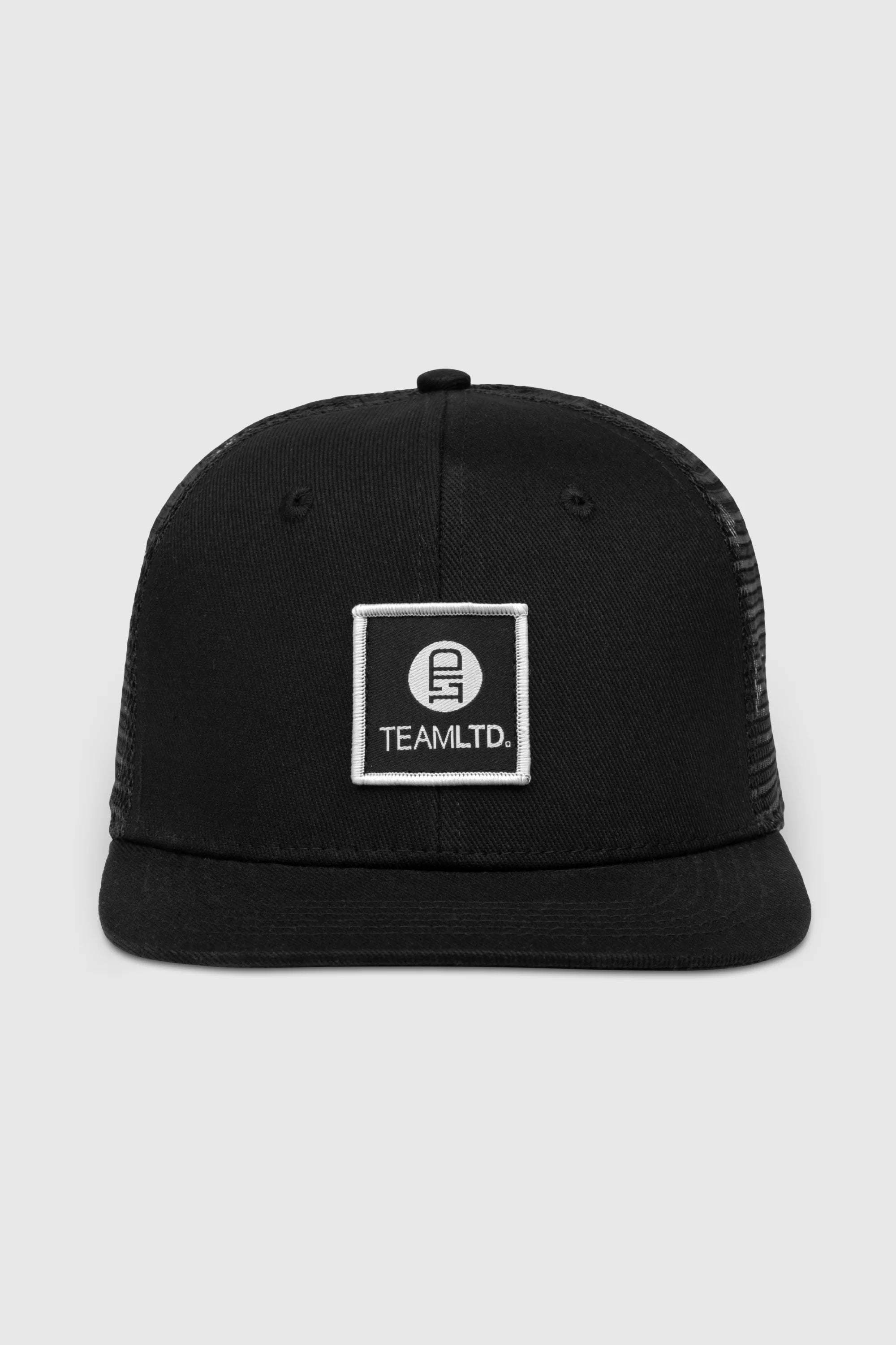 Black Embroidered Logo Trucker Hat - Adjustable Snapback Cap for Men & Women - Perfect for Outdoor Activities, Sports & Casual Wear