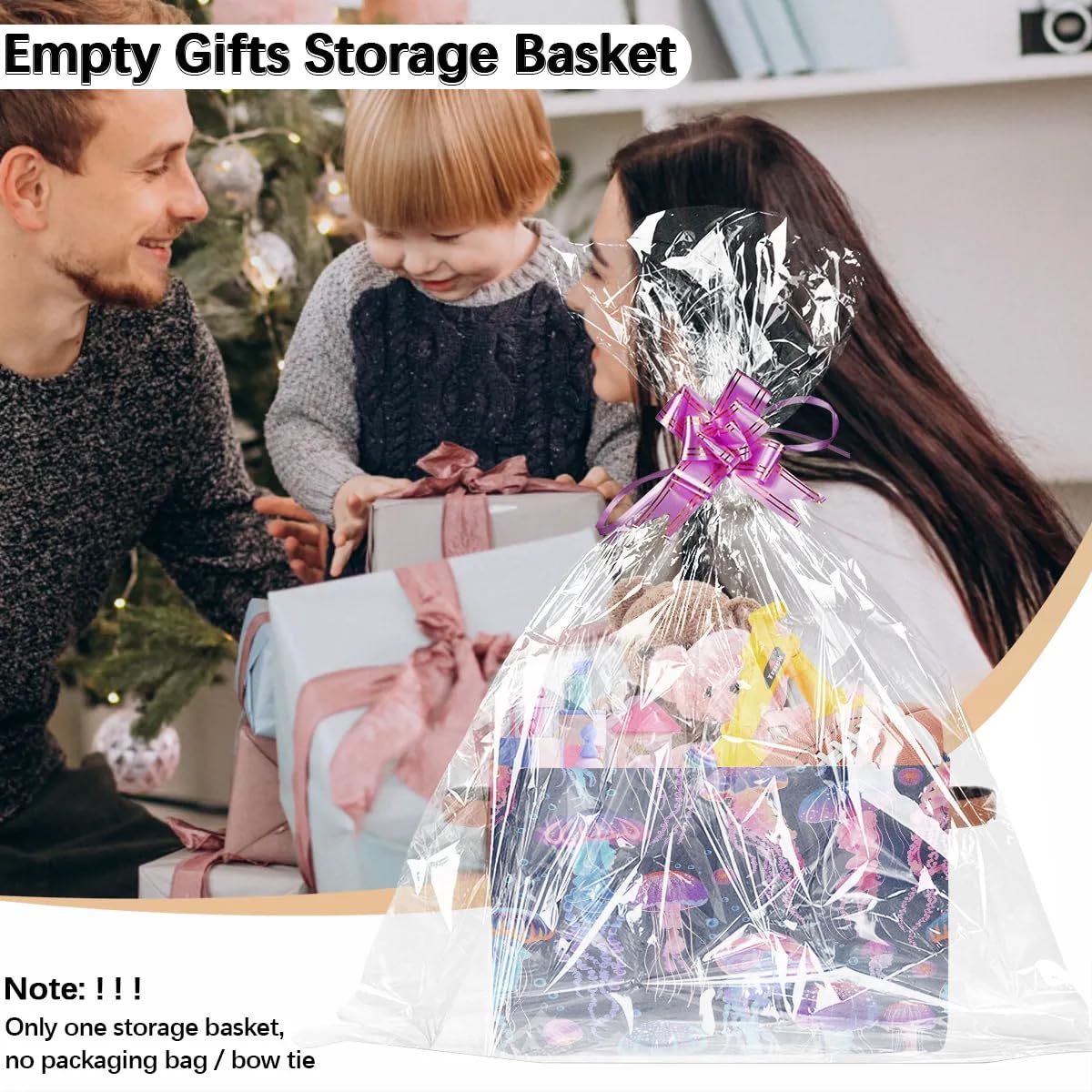 Large Purple Jellyfish Storage Baskets - 2 Pack Fabric Closet Organizers with Handles, Collapsible Decorative Bins for Shelves | Perfect for Home Organization, Clothes & Toy Storage in Bedroom, Nursery or Playroom