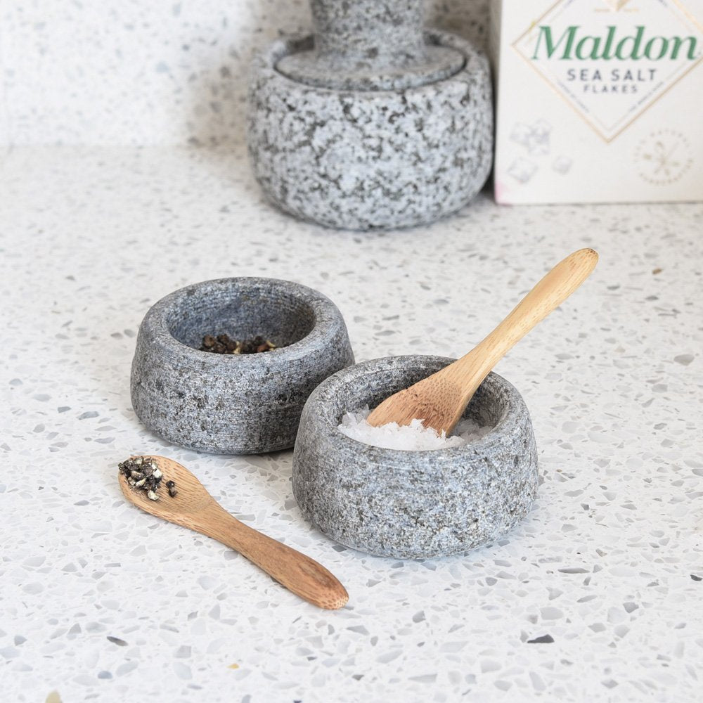 Premium Granite Salt and Pepper Shakers Set - Durable & Stylish Kitchen Essentials for Cooking, Dining, and Gift Giving