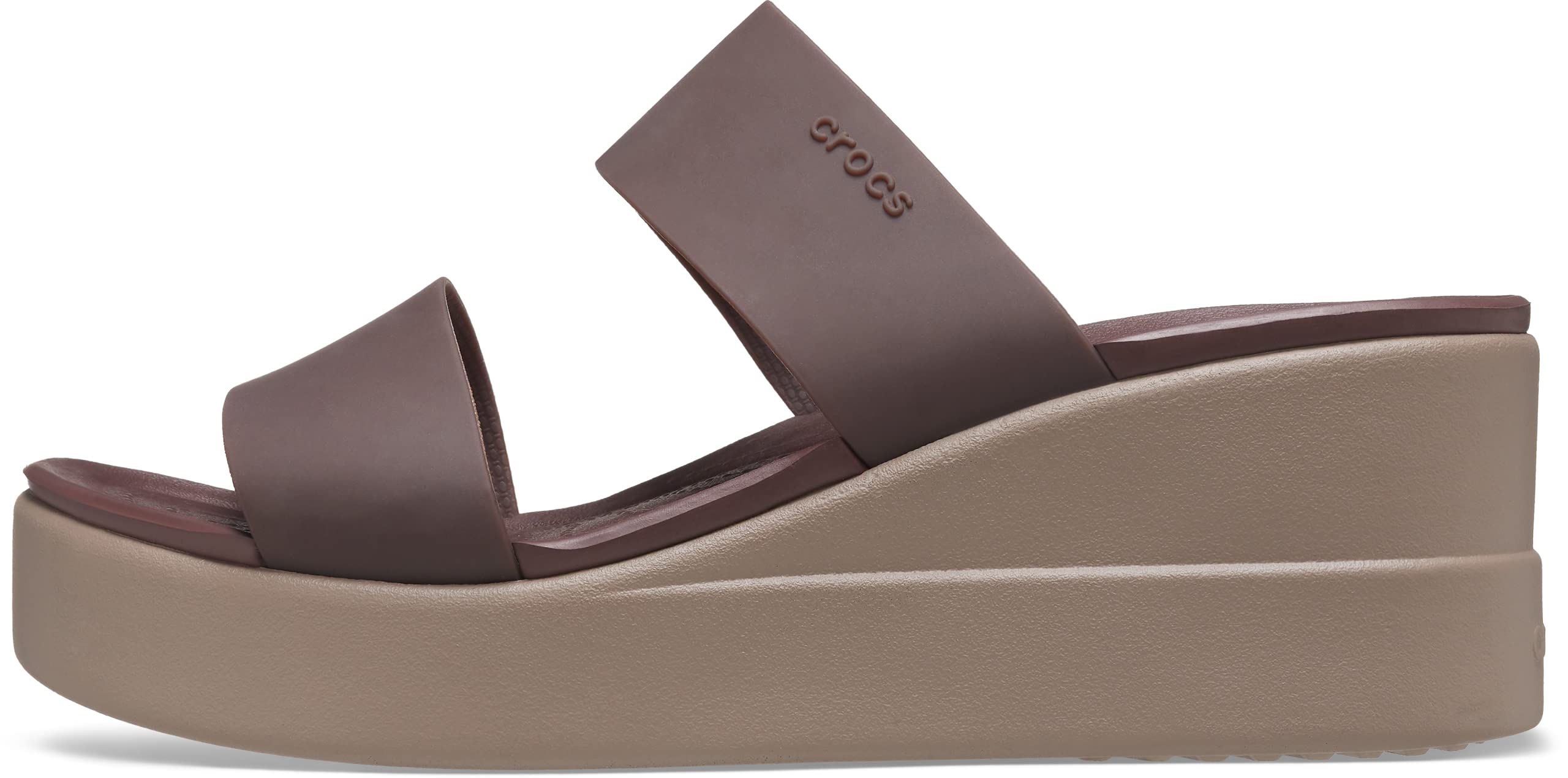 Crocs Women’s Brooklyn Mid Wedge Sandals - Comfortable Slip-On Platform Shoes for Women | Perfect for Summer, Beach, and Casual Outings