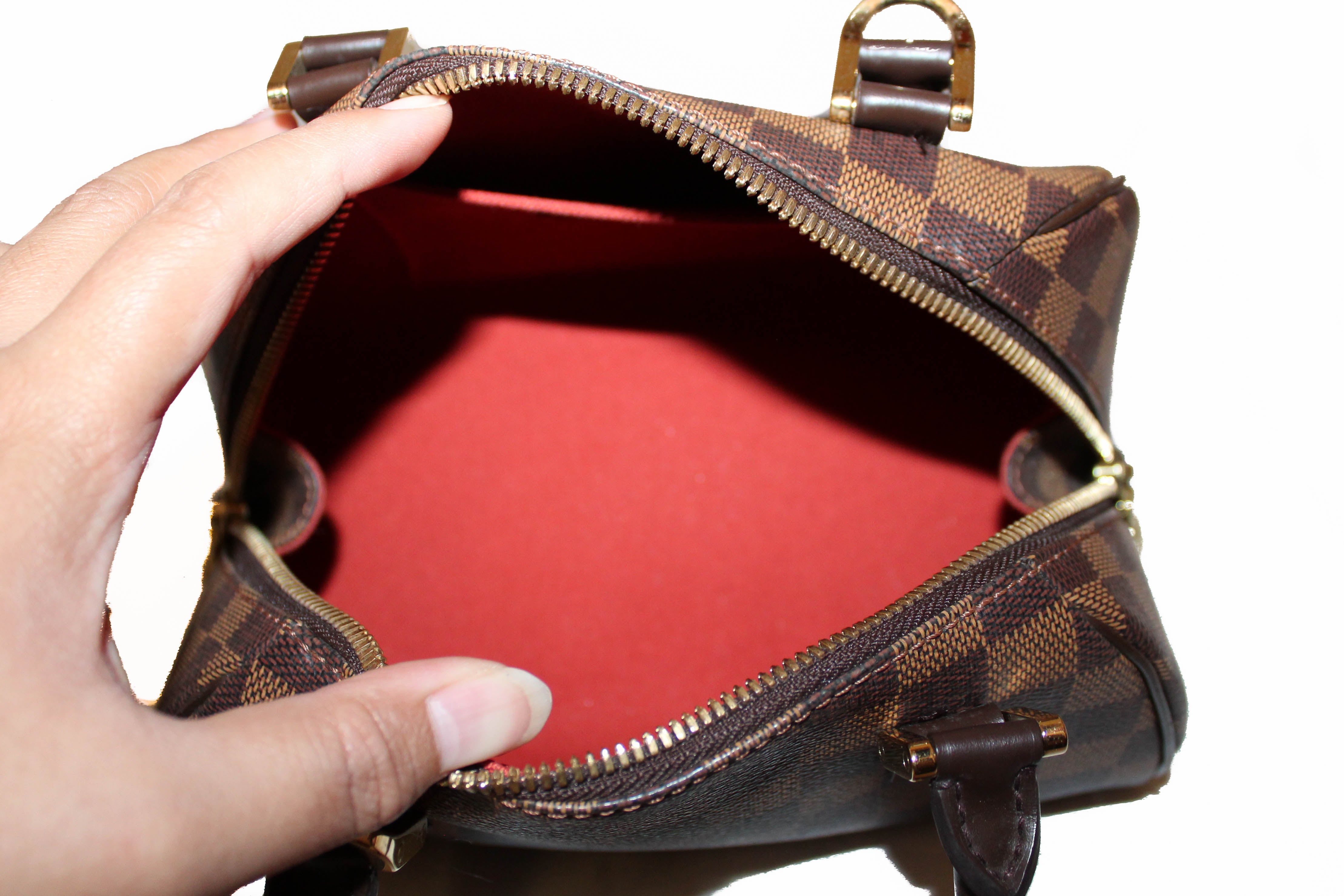 Authentic Louis Vuitton Damier Ebene Mini Ribera Crossbody Handbag for Women | Luxury Designer Shoulder Bag | Perfect for Date Night, Travel & Everyday Use