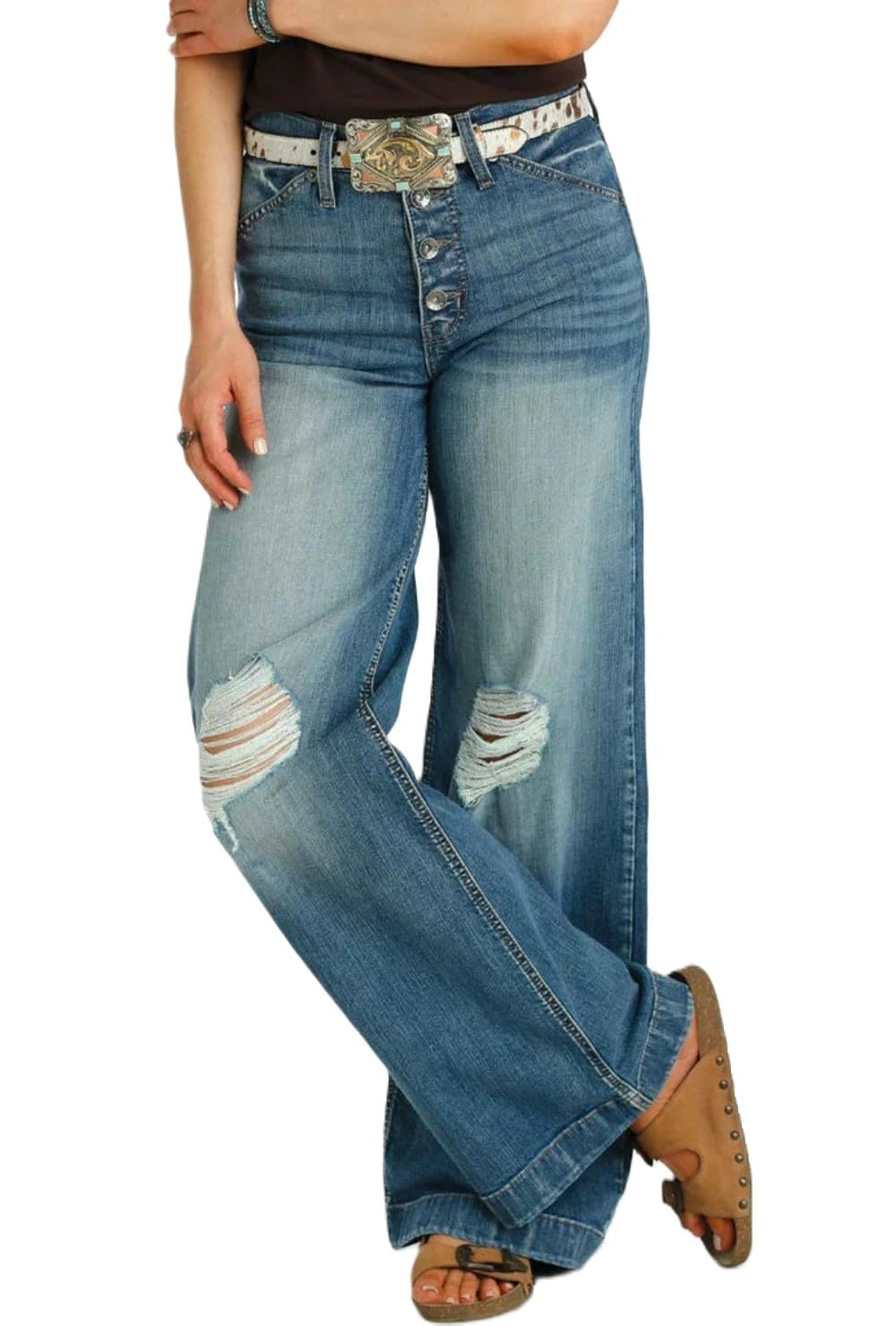 Cruel Denim Women's Skylar High Waist Wide Leg Jeans CB73554001 - Comfortable & Stylish for Casual Outings, Work, and Night Out