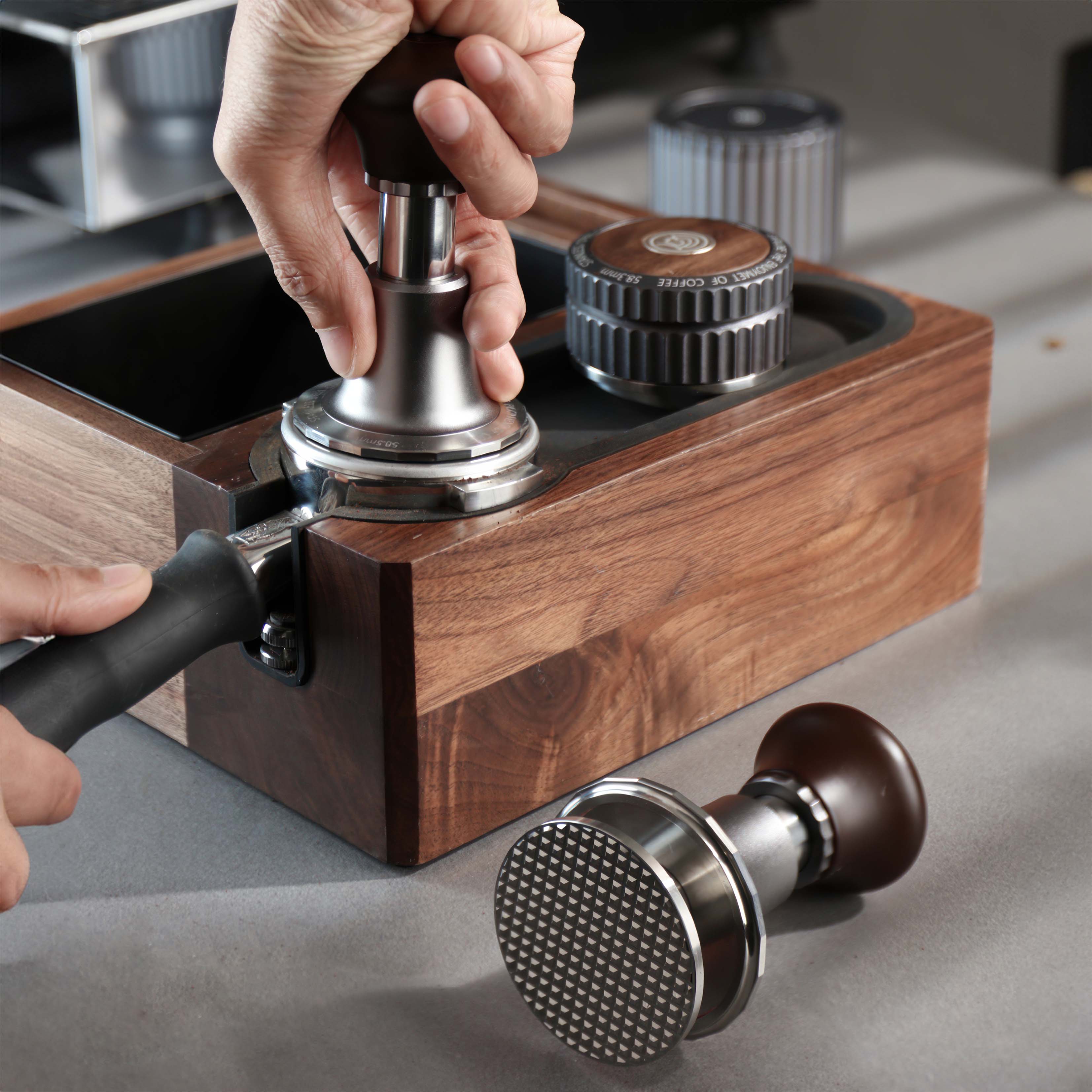 Premium Stainless Steel Coffee Tamper - 58mm Espresso Tamper for Barista & Home Use - Perfect for Espresso Machines & Coffee Pressing