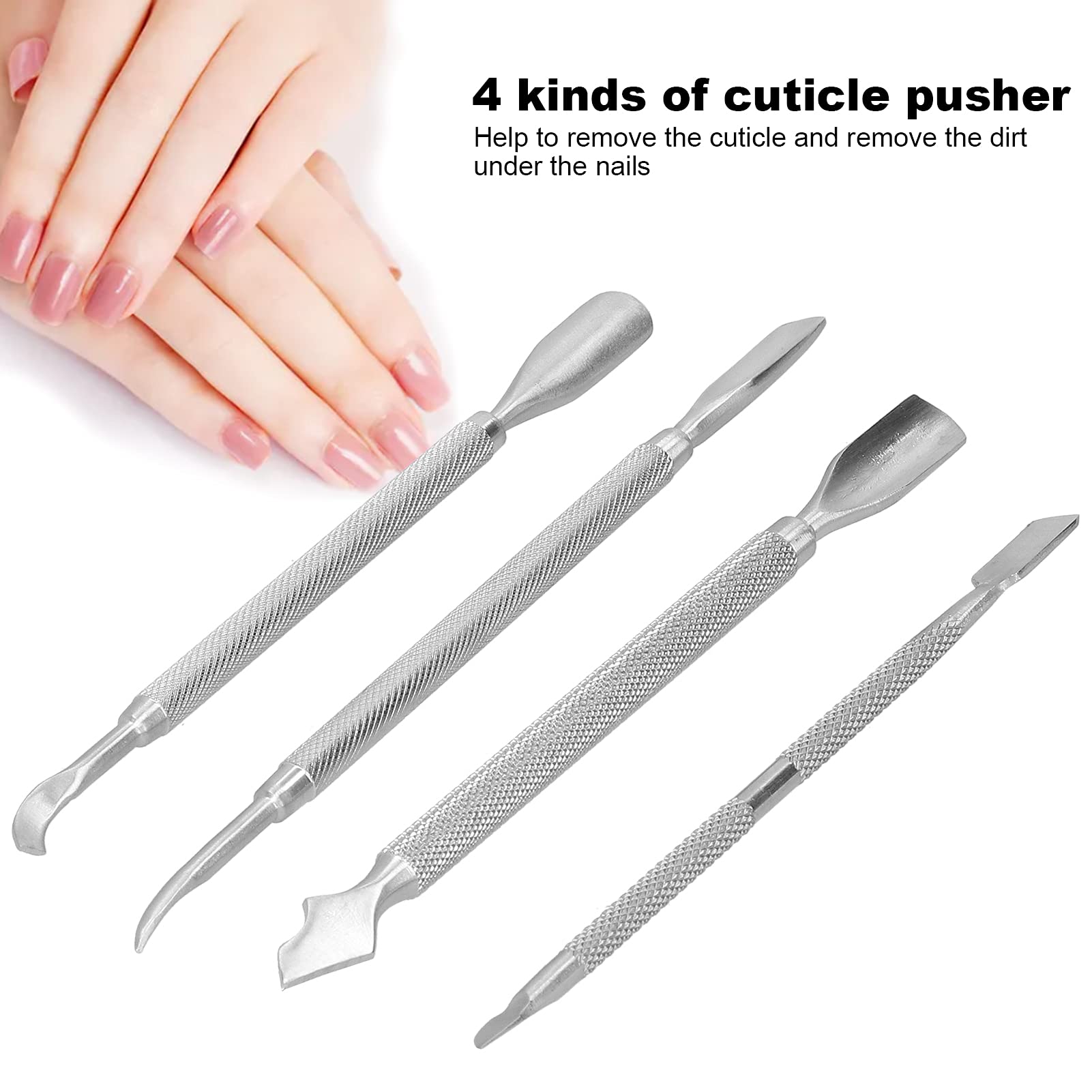 Professional Nail Pusher & Cuticle Pusher - Compact Size for Manicures, Pedicures & Nail Care - Perfect for Home, Salon & Travel Use