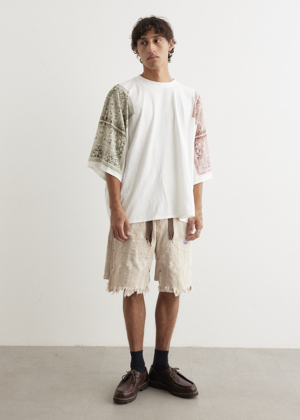 8.5 Jersey Bandanna Oversized T-Shirt - Peckish Rainbow Print - Comfortable & Stylish for Casual Wear, Music Festivals, and Street Fashion