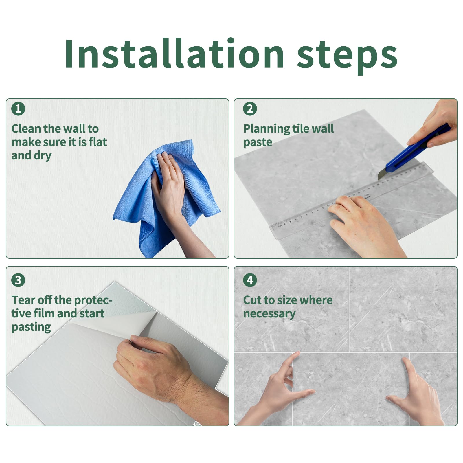 10-Sheet Peel and Stick Backsplash Tiles 12
