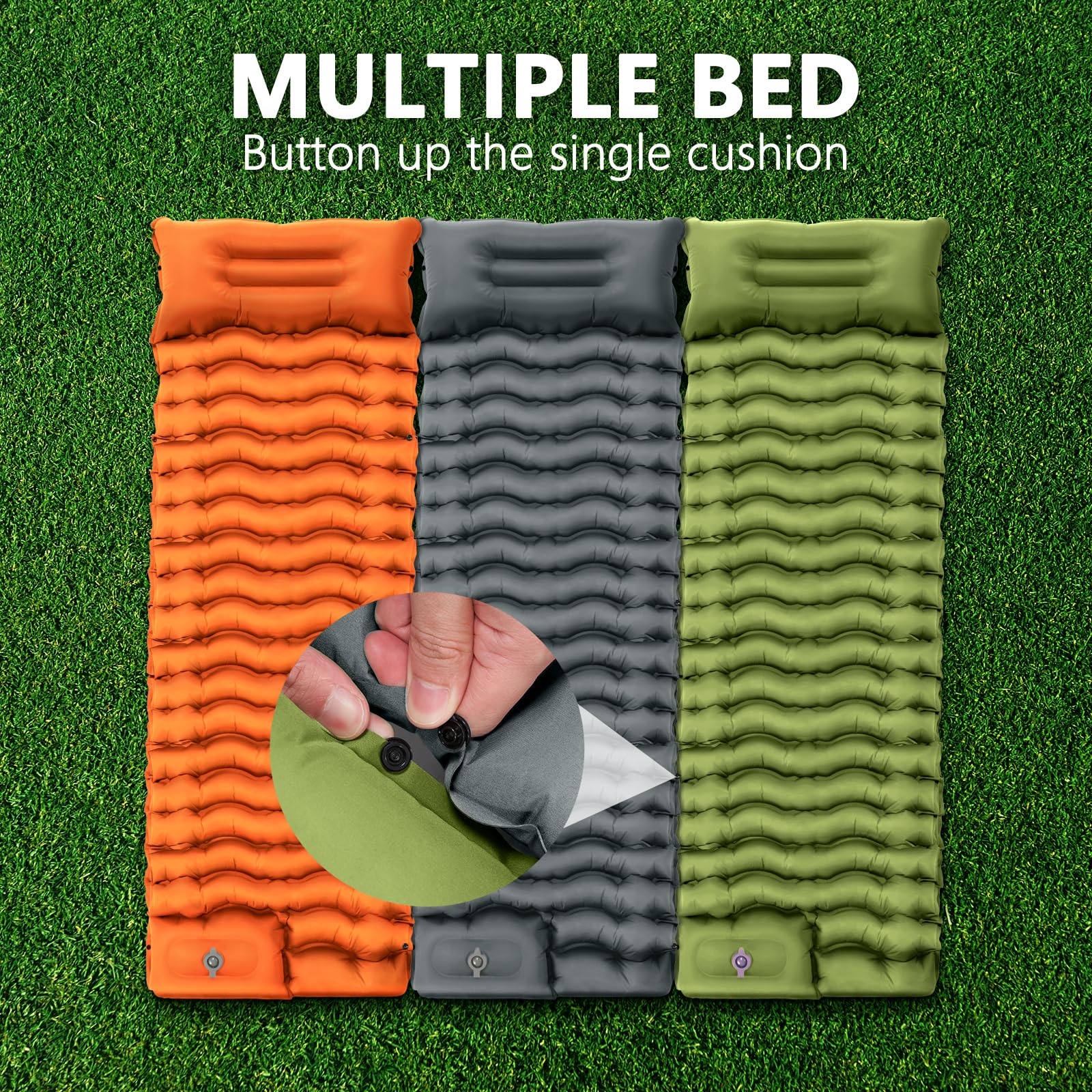 Ultralight Inflatable Camping Sleeping Pad with Built-in Pillow & Foot Pump - Compact Air Mattress for Backpacking, Hiking, Travel - Perfect for Outdoor Adventures, Camping Trips & Backcountry Exploration