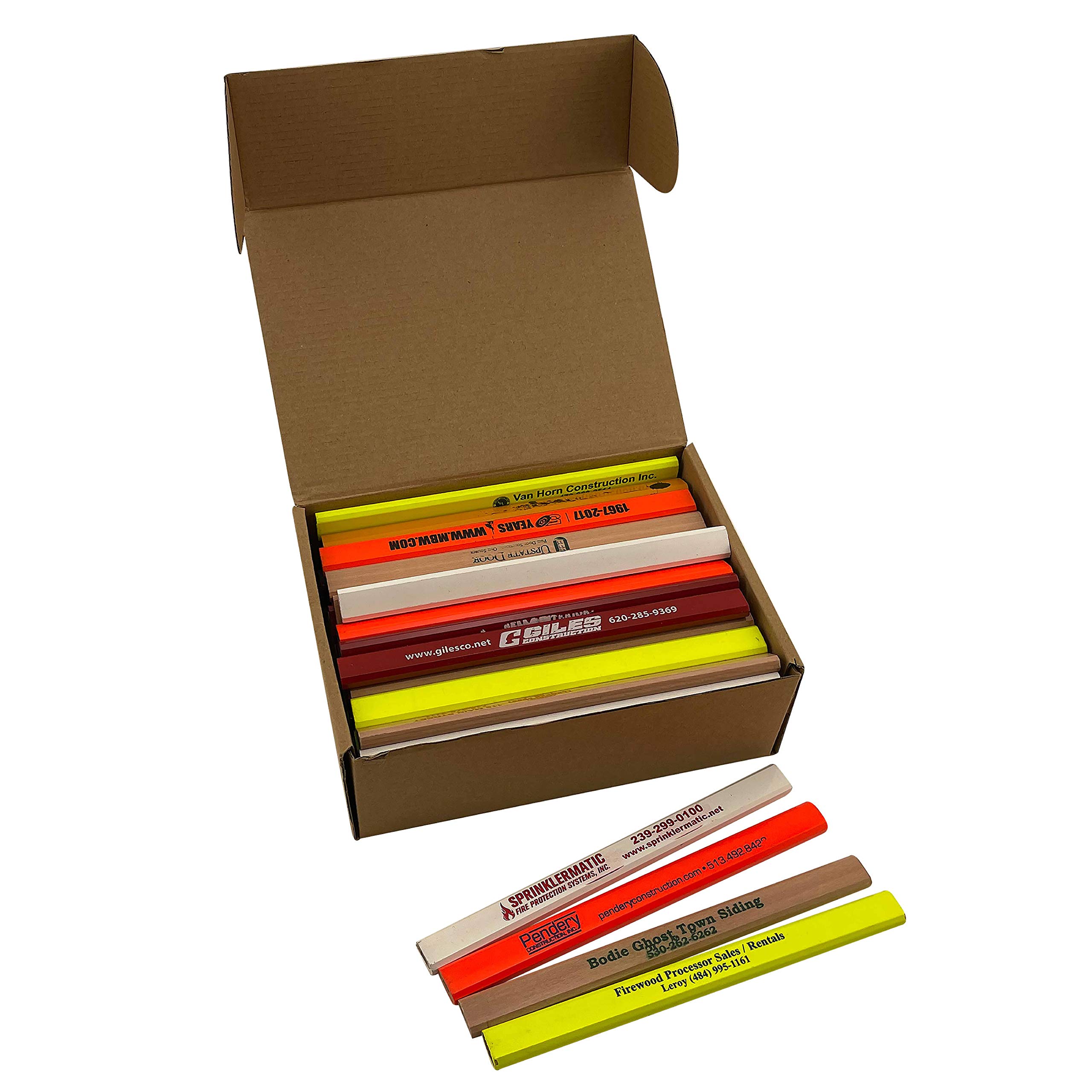 GRAPHITE Carpenter Pencils - Bulk Pack of 72 | Distressed & Misprint Design | Heavy-Duty Construction Pencils for Woodworking, Framing & DIY Projects