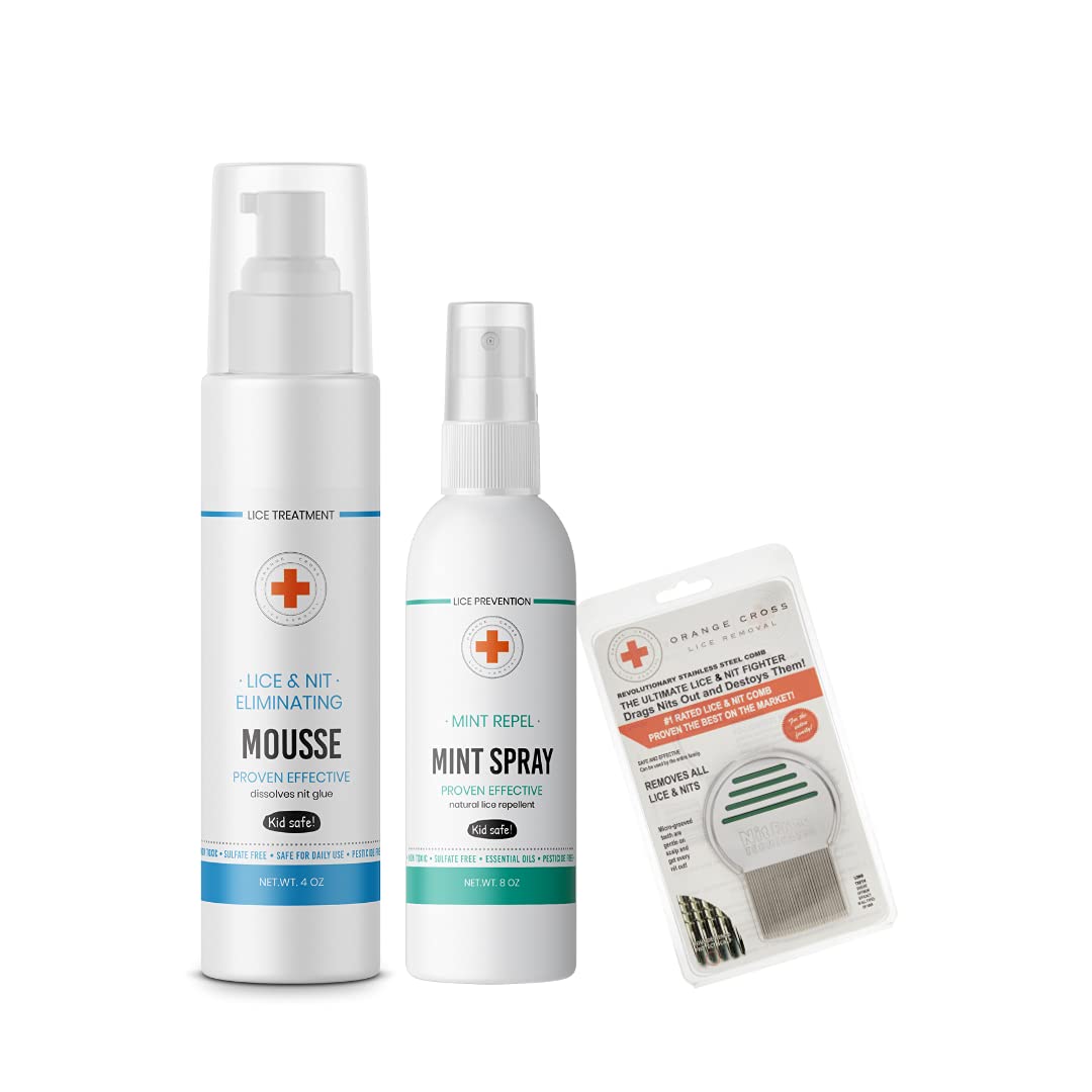 **Lice Shampoo & Stainless Steel Comb for Kids & Adults - Effective Head Lice Treatment, Nit & Super Lice Removal - Perfect for Home, School & Travel Use**