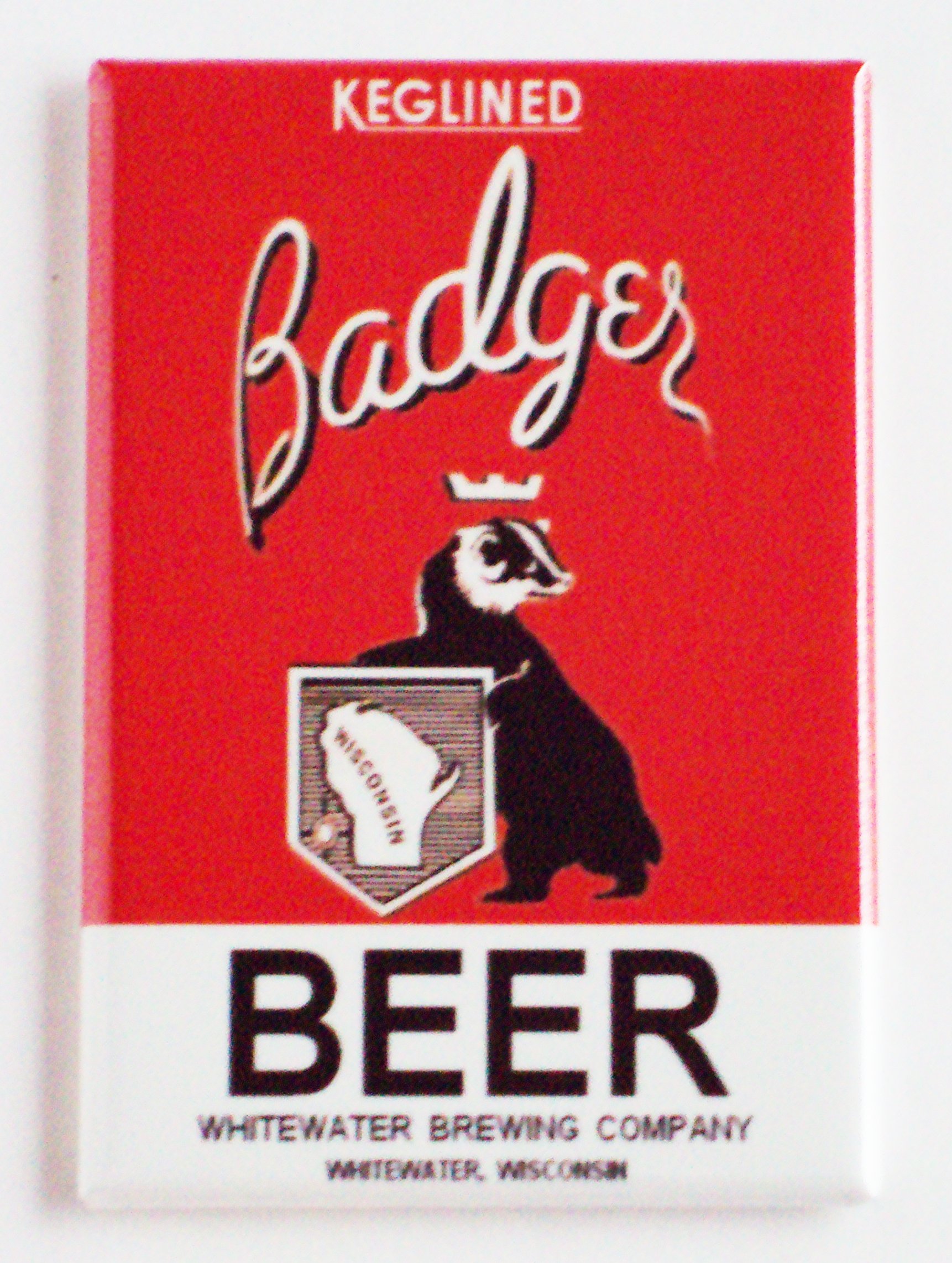 Badger Beer Fridge Magnet (2 x 3 Inches) - Cute Animal Refrigerator Decor for Beer Lovers, Kitchen & Bar Accessories