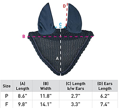 Zurich Noise Cancelling Crochet-Pattern Horse Ear Net - White - Comfortable Equestrian Gear for Show Jumping & Trail Riding