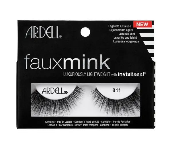 Ardell 811 Faux Mink Strip Lashes - Natural Looking False Eyelashes for Everyday Wear & Special Occasions