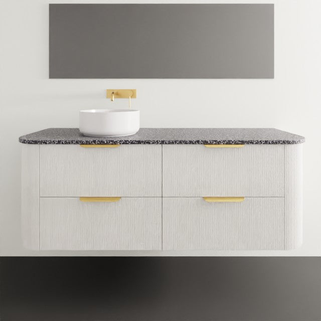 ADP Thirroul Wall Mounted Bathroom Vanity with Durasein Stone Top - Modern Space-Saving Design for Small Bathrooms & Powder Rooms
