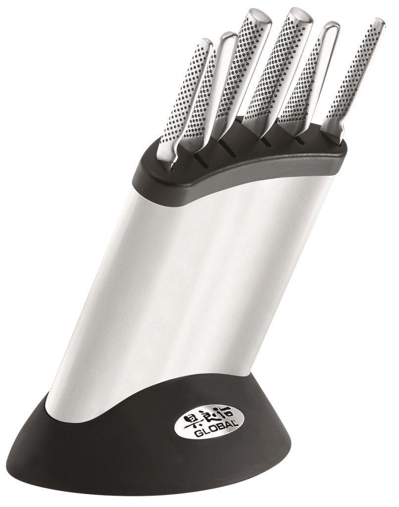Premium Global Synergy Knife Block Set - 18-Piece Stainless Steel Kitchen Knives with Wooden Holder - Perfect for Home Chefs & Cooking Enthusiasts - Ideal for Slicing, Dicing & Food Prep
