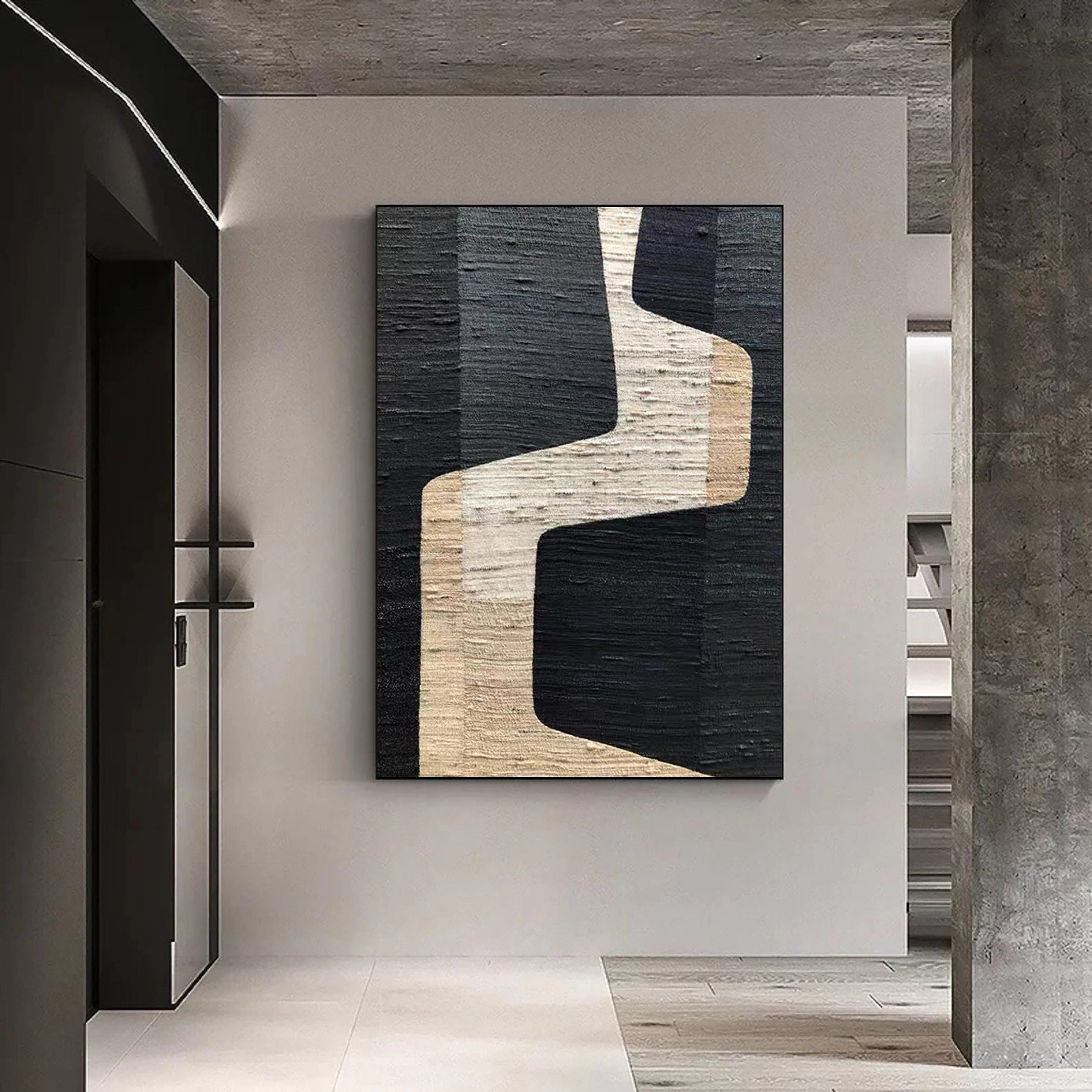 Beige & Brown Abstract Wall Art Print #BB005 - Modern Home Decor for Living Room, Bedroom & Office