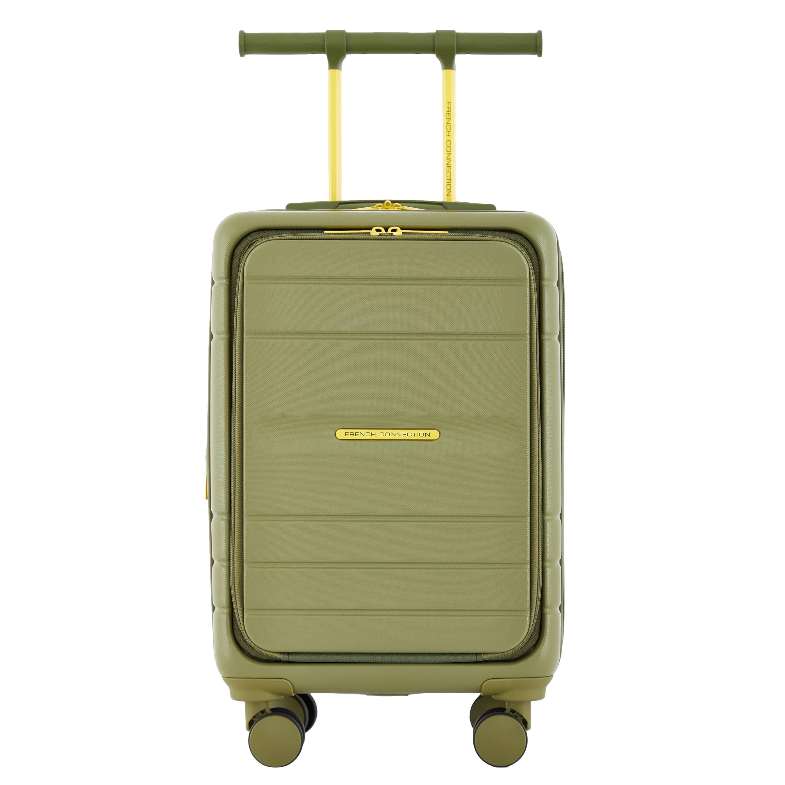 French Connection 2-Piece Trunk Luggage Set in Sage Green - Lightweight Spinner Suitcase for Travel, Vacation & Business Trips