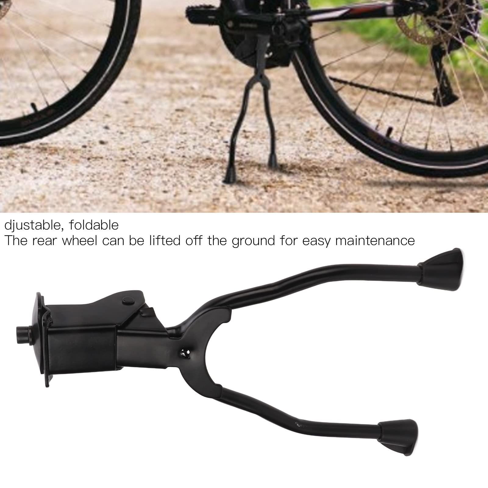 Adjustable Foldable Bicycle Kickstand - Heavy Duty Double Leg Bike Stand for Mountain & Road Bikes - Perfect for Commuting, Touring & Outdoor Adventures