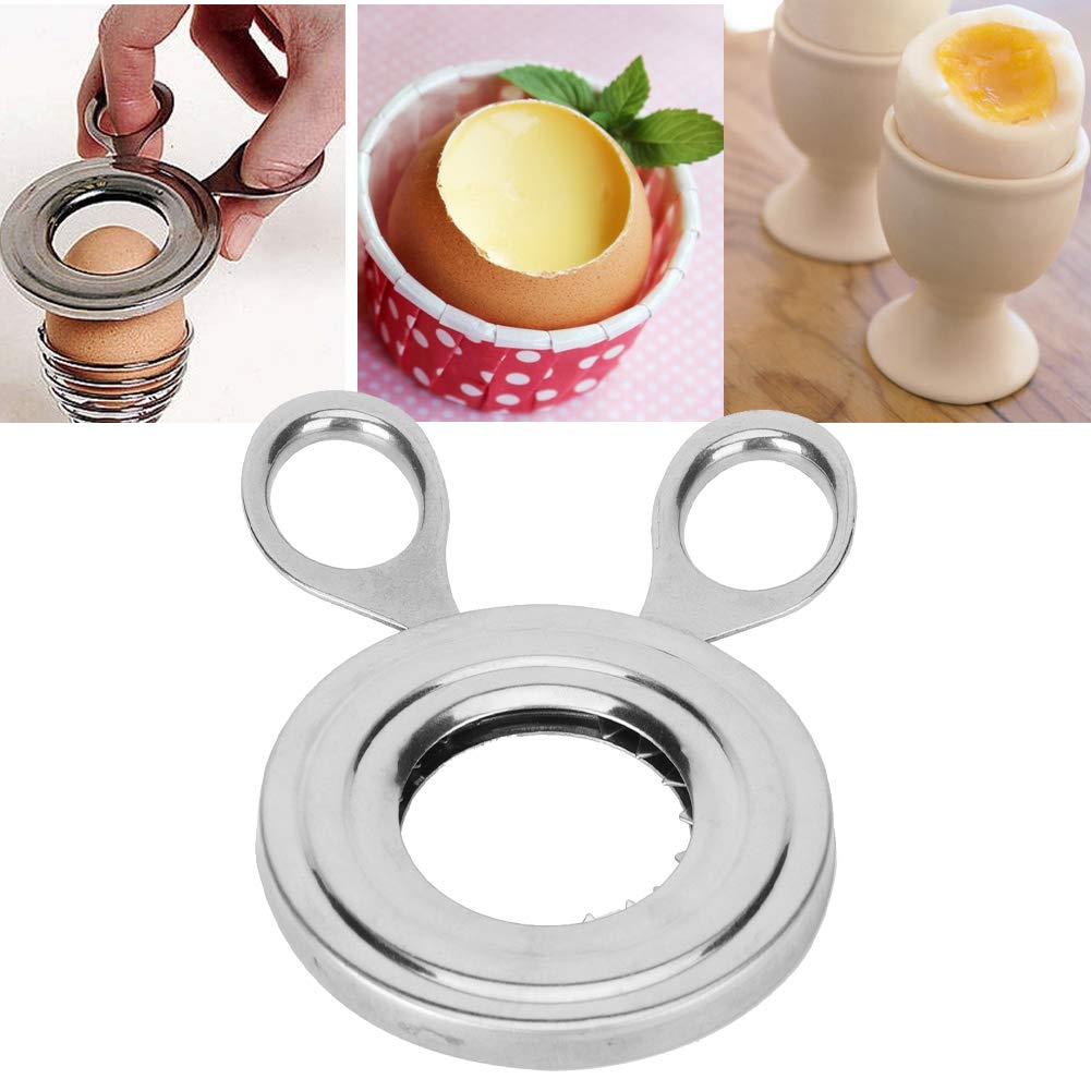 Premium Stainless Steel Egg Topper Cutter - Easy Boiled Egg Shell Opener & Cracker for Perfectly Peeled Eggs - Kitchen Utensil for Breakfast, Salads, Meal Prep & Camping Supplies