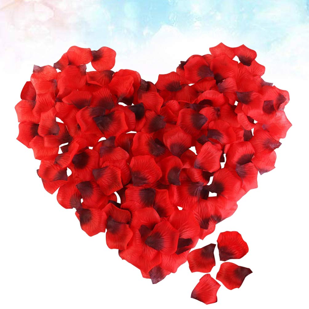 Amosfun 3000pcs Artificial Rose Petals - Fake Flower Petals for Wedding Decor, Bridal Shower, Romantic Party Scatter, Birthday Celebration & Home Decoration