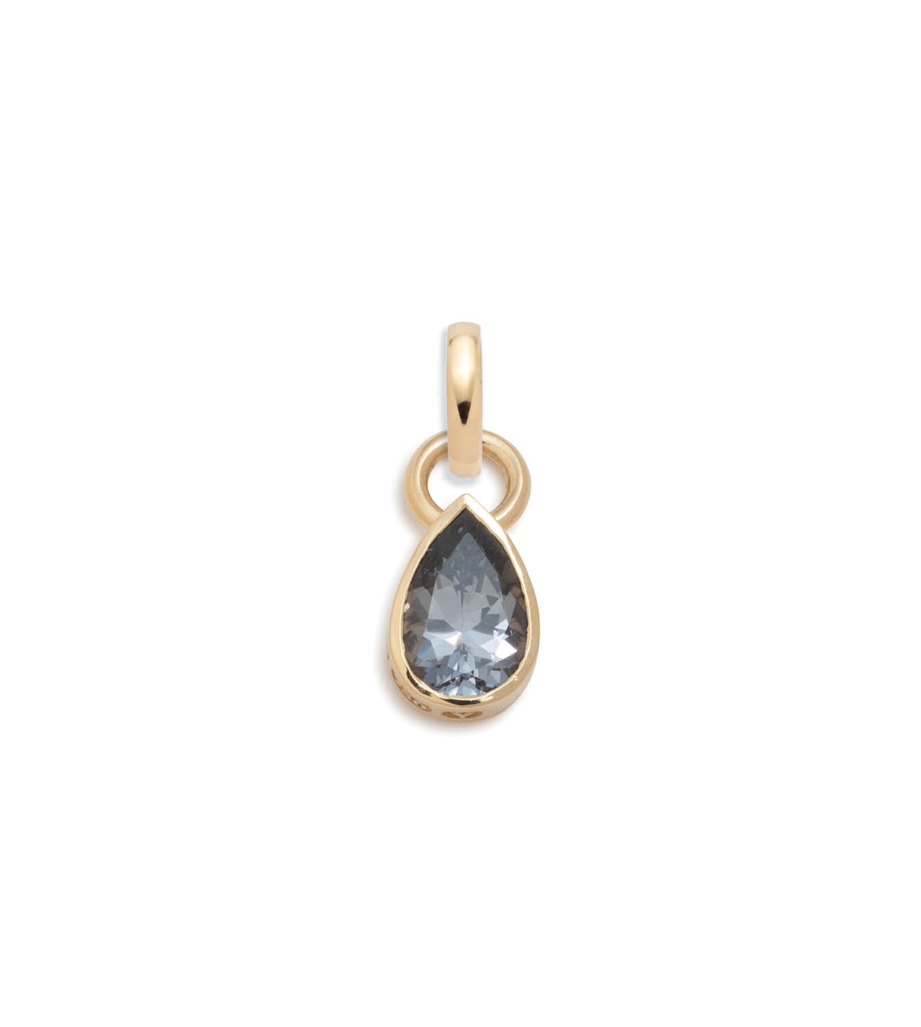 2.5ct Grey Spinel Pear-Shaped Pendant Necklace with Annex Link - Forever Love Jewelry for Anniversary, Valentine's Day & Romantic Gifts