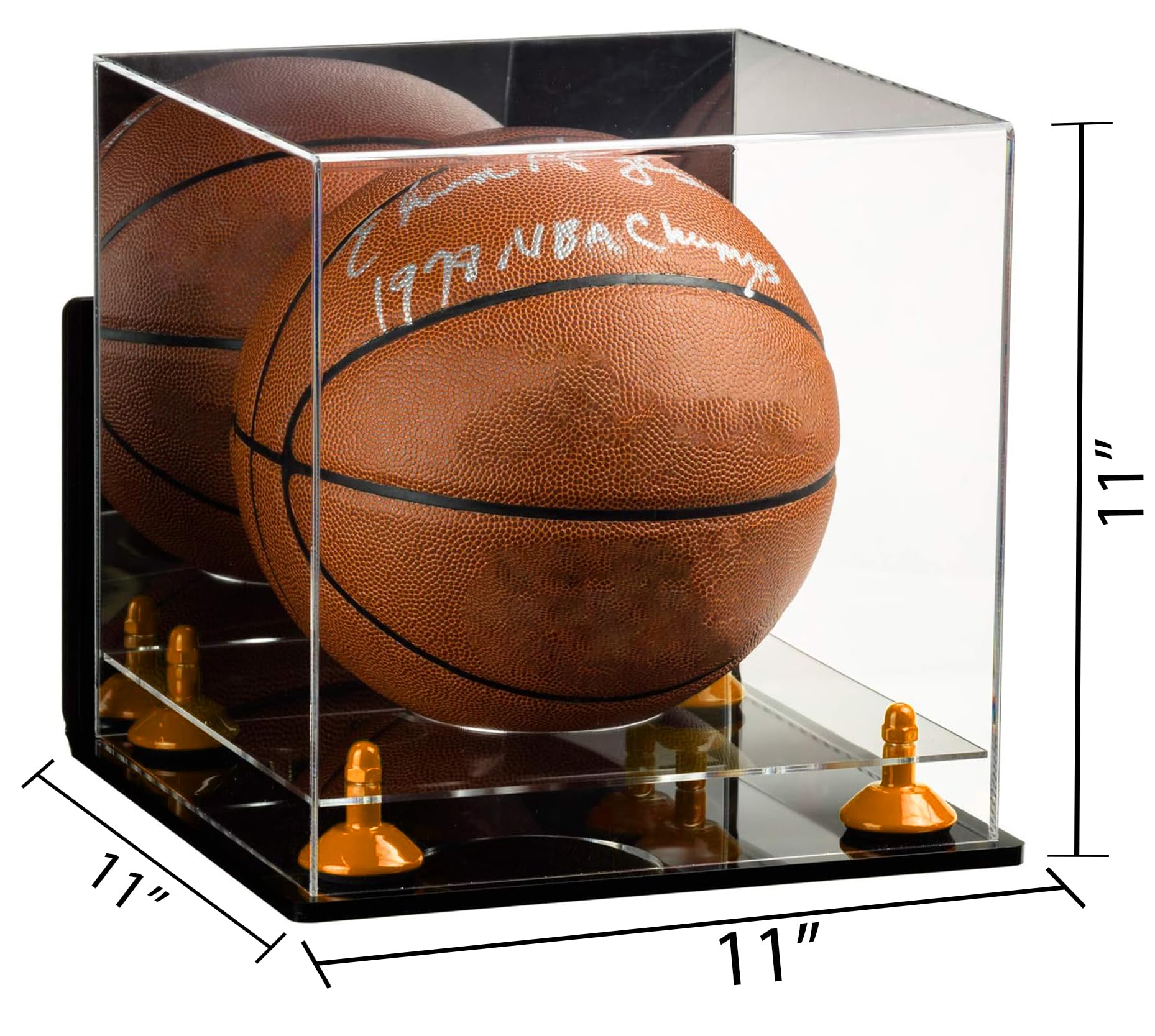 Premium Acrylic Full-Size Basketball Display Case with Adjustable Risers - Perfect for Showcasing Collectibles, Memorabilia, and Trophies in Home, Office, or Sports Room