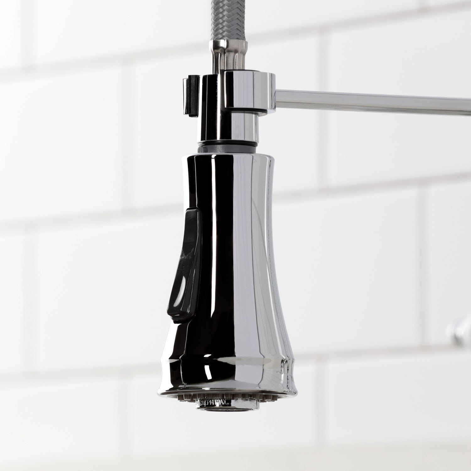 Bel Air GS1271BPL Double Handle 2 Hole Deck Mount Pre Rinse Bridge Kitchen Faucet in Polished Chrome - Perfect for Commercial Kitchens, Restaurants, and Heavy-Duty Home Use