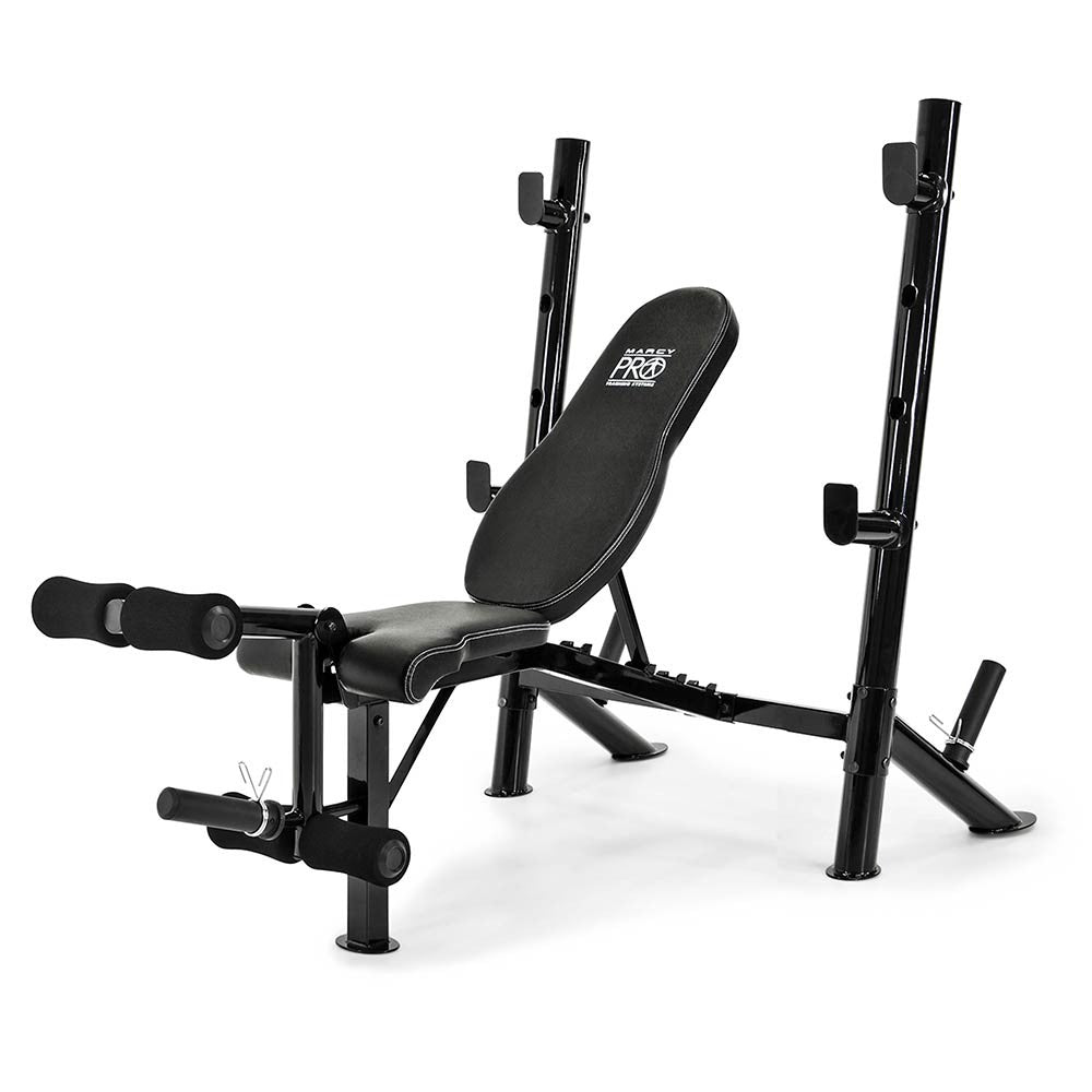 Marcy Pro PM 767 Mid Size Weight Bench for Home Gym - Adjustable Strength Training Bench for Dumbbell & Barbell Workouts - Perfect for Small Spaces & Full-Body Exercises