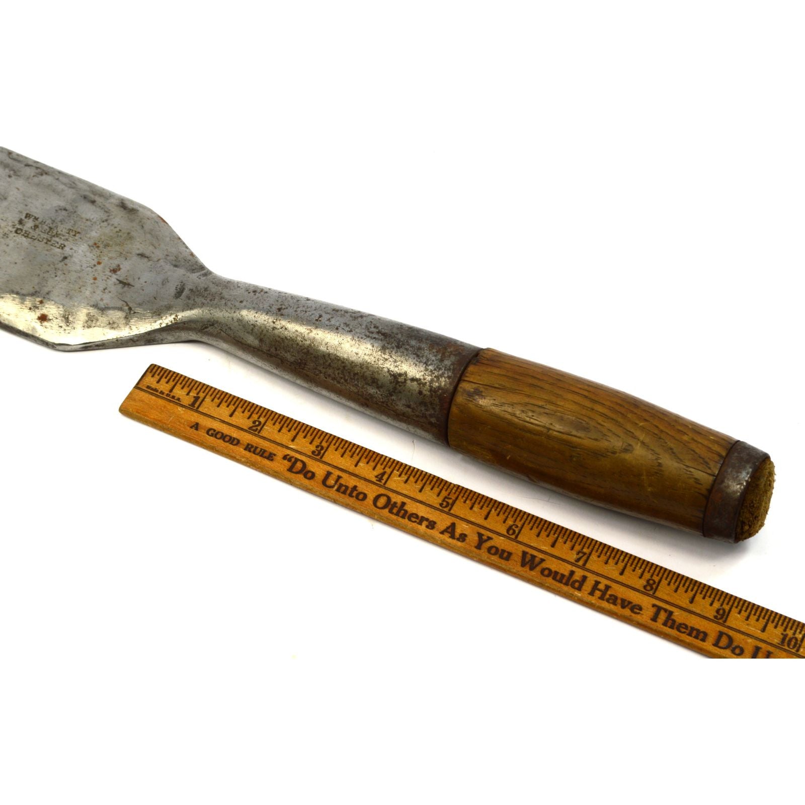 Vintage WM BEATTY & SON 3 Slick Wood Handle Timber Chisel Tool - Rare Antique Carpenter Tool for Woodworking & Timber Framing