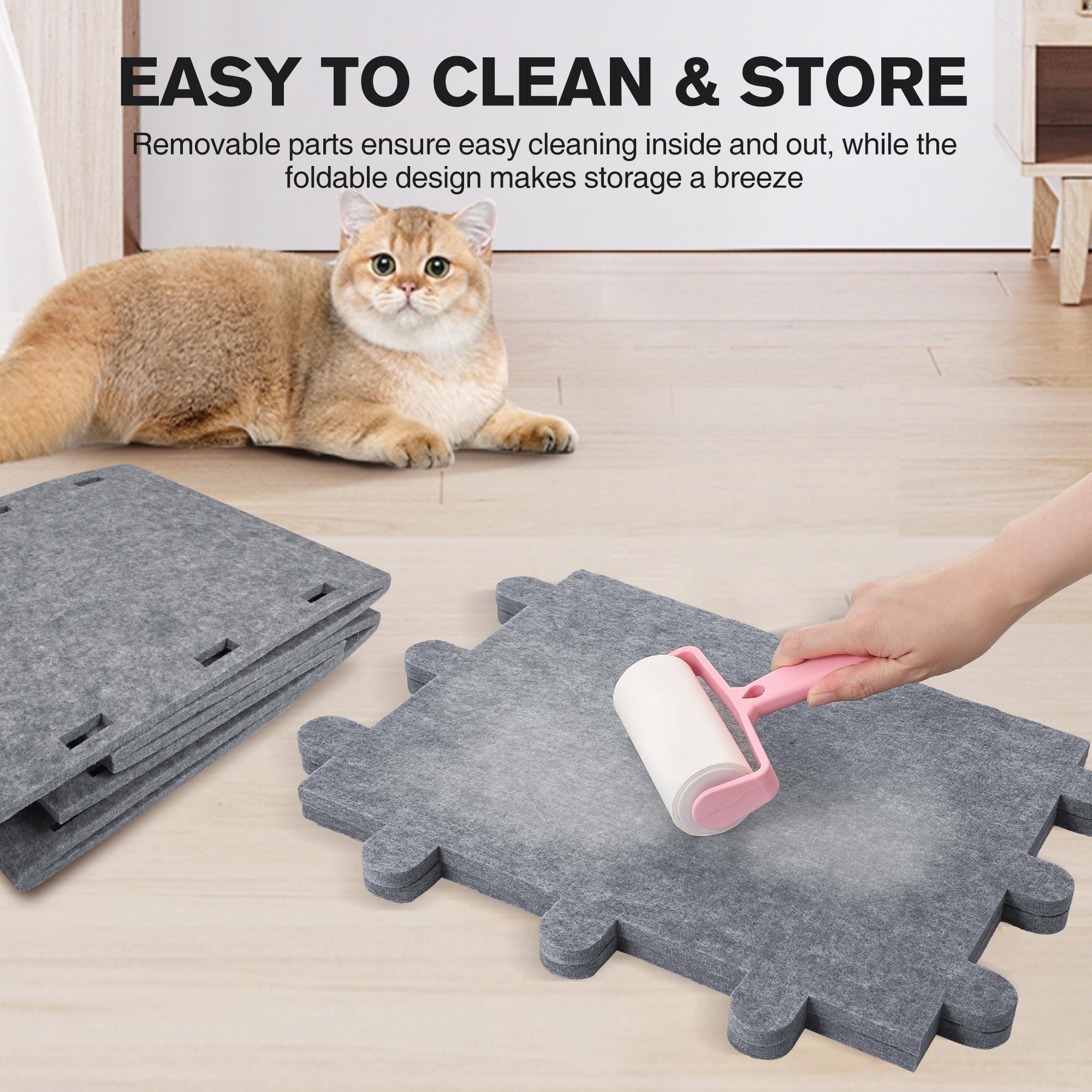 Premium Cat Bed for Indoor Cats - Large & Multi-Cat Cave House with Scratch-Resistant Design - 22x14.2x12 Inch Gray Pet Hideaway for Cozy Napping & Play - Perfect for Living Rooms, Bedrooms & Pet-Friendly Spaces