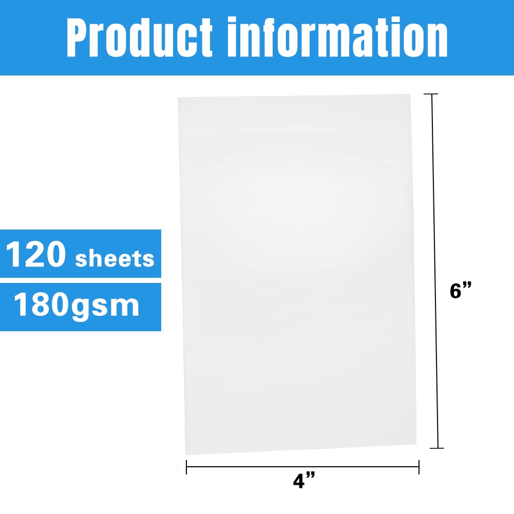 Premium 120 Sheets 4x6 Inch Glossy Photo Paper for Inkjet Printers - 180 GSM High-Quality Printing Paper for Photos, Flyers, Calendars & Birthday Banners - Perfect for Home Printing, Photo Albums, and Party Decorations