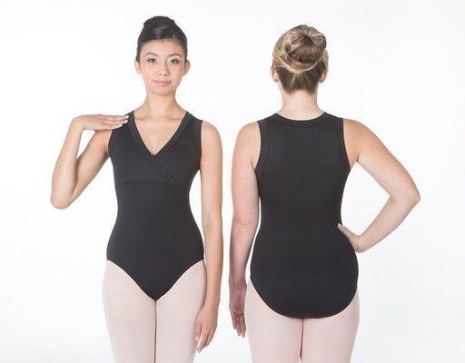 Eurotard Adult Wrap Front Tank Leotard - Dance, Yoga & Gymnastics Wear for Women - Stretchy Comfort Performance Outfit