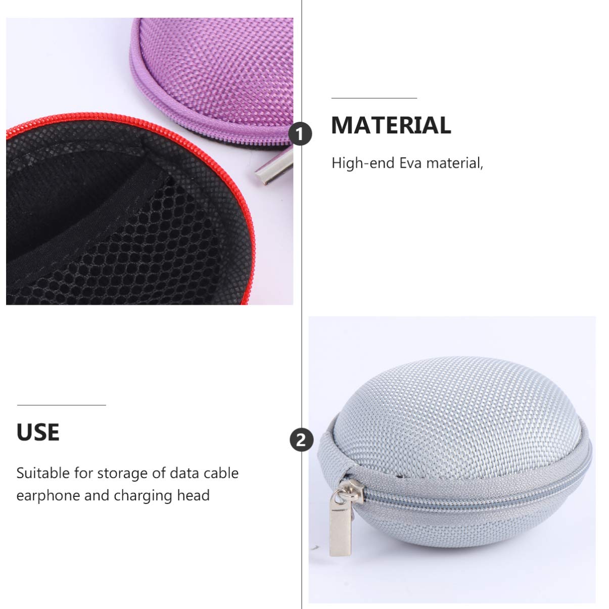 5-Piece Portable Electronic Organizer Pouch - Cable Storage Box for Chargers, Earphones & Data Cables | Compact Travel Accessory for Office, Home & On-the-Go Use