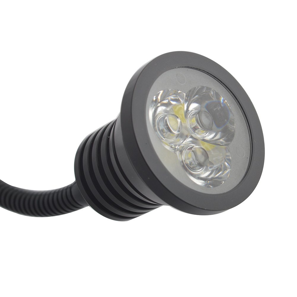 Eye-Care LED Desk Lamp with Adjustable Gooseneck - 5W Cold Light Reading Light with US Plug & 62