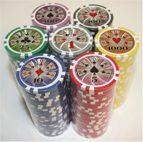 Brybelly 100-Piece $10 Hi Roller 14 Gram Poker Chips with Laser Graphics - Premium Casino Chips for Poker Nights, Home Games, and Casino-Themed Parties