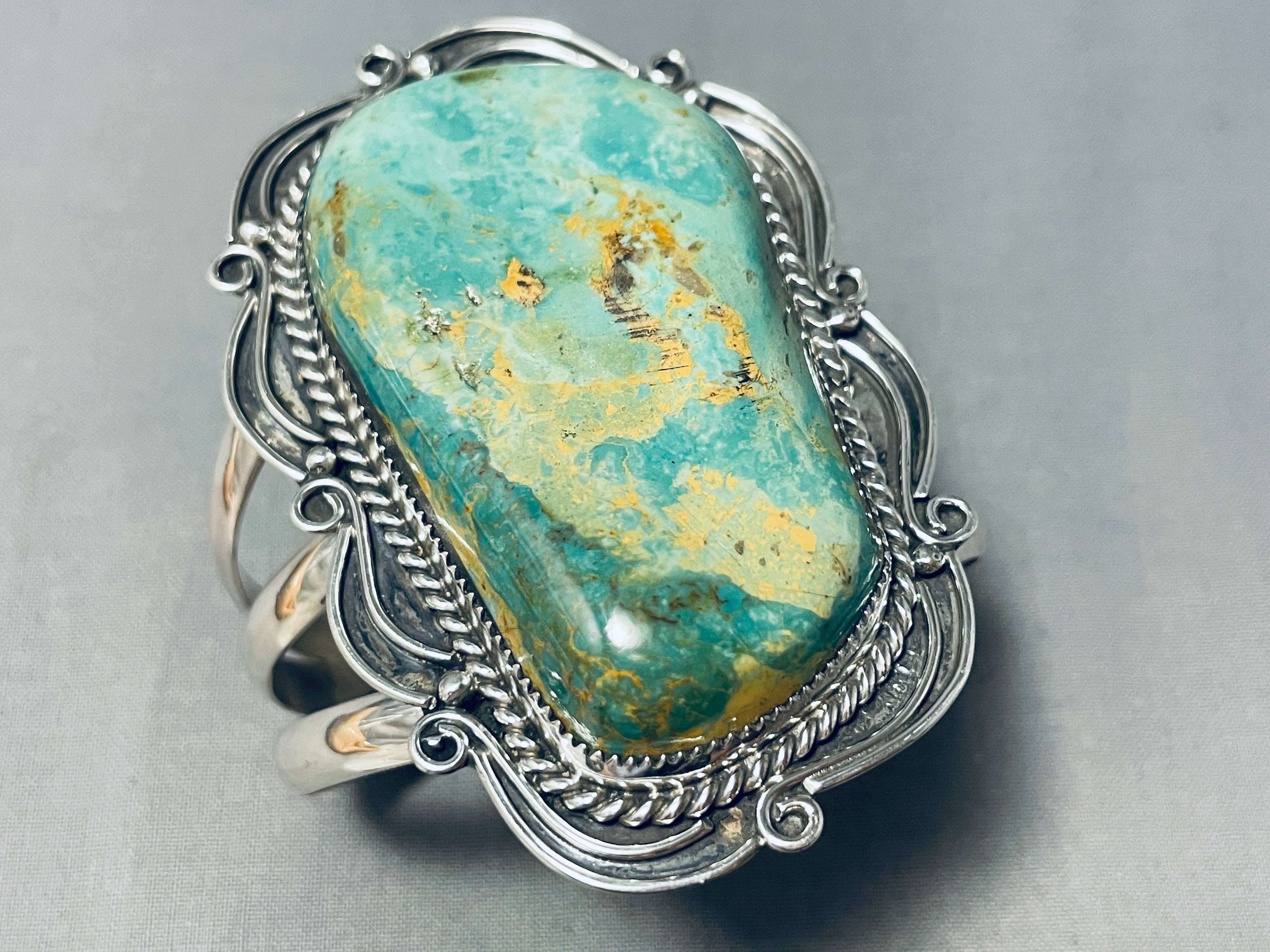 Authentic Navajo Sterling Silver Turquoise Bracelet - 103g Handcrafted Native American Jewelry for Women - Perfect for Boho, Western & Festival Fashion