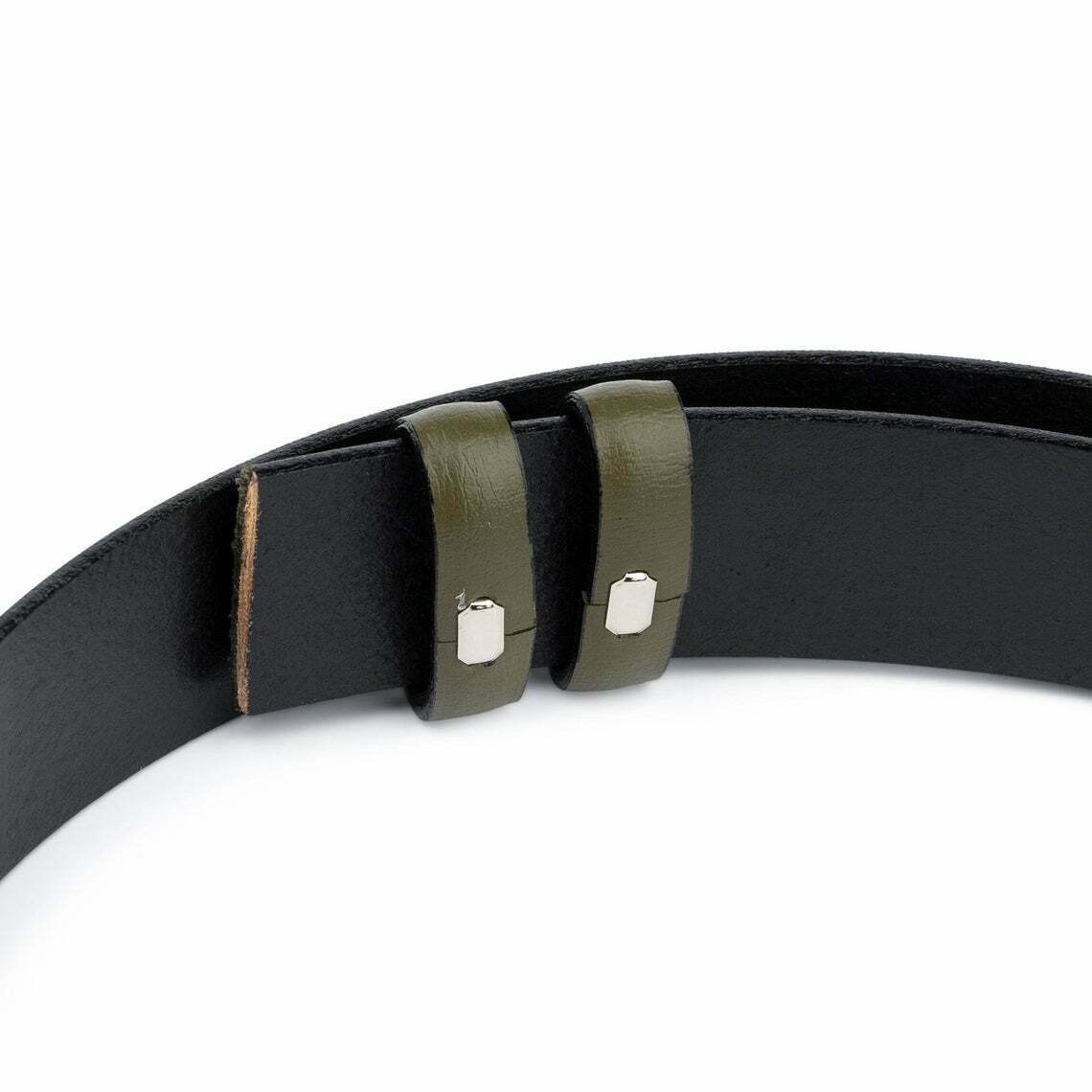 Olive Green Replacement Strap for Cartier Belts - 30mm Buckle-Free Belt | Perfect for Luxury Fashion Accessories & Everyday Wear