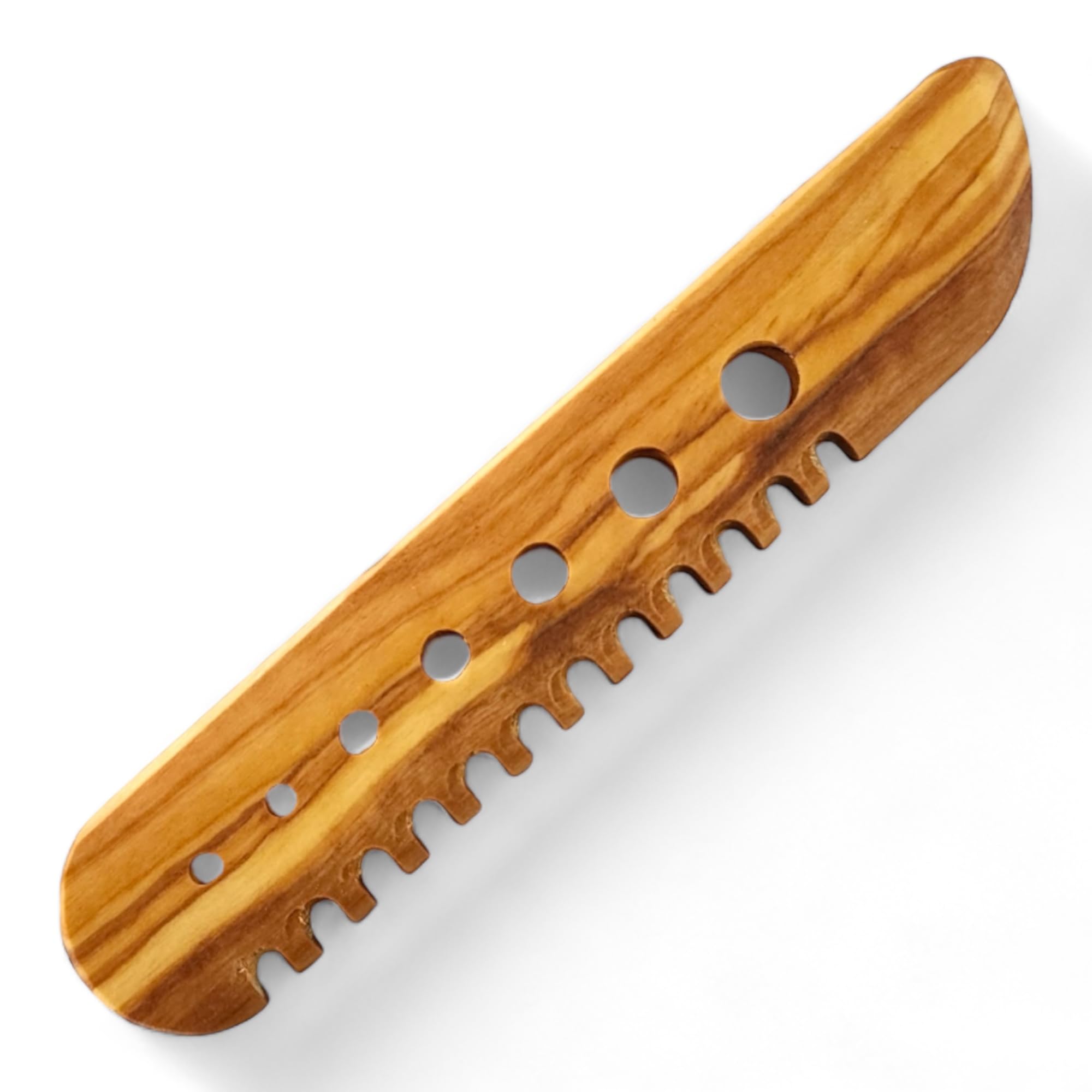 Olive Wood Herb Stripping Tool - Handmade Wooden Cutting Knife for Kitchen - Perfect for Chopping Herbs, Vegetables & Spices - Ideal for Home Chefs & Cooking Enthusiasts