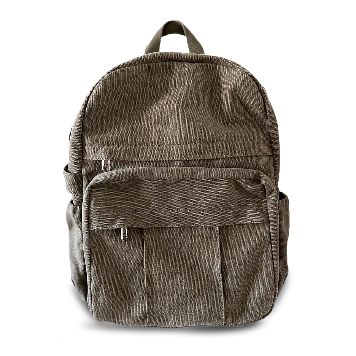 Vintage Canvas Laptop Backpack for Women - Durable Travel Backpack, Retro Casual Daypack, Work Rucksack (Army Green) - Perfect for Office, School & Outdoor Adventures