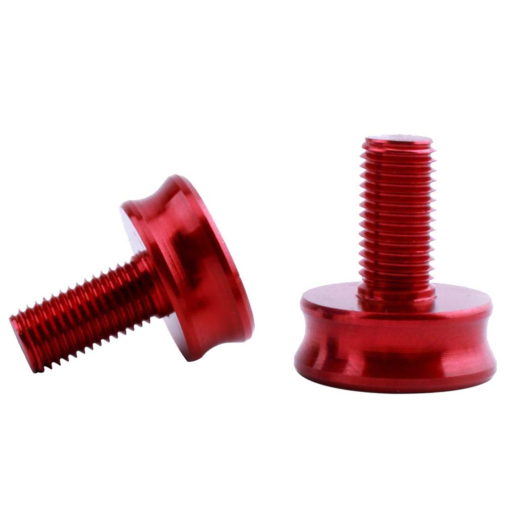 2 Pack 7075 Aluminum Bicycle Axle Screw & Crank Arm Fixing Bolt - MTB/Road Bike Bottom Bracket Repair Kit (Red) - Perfect for Mountain & Road Bike Maintenance & DIY Repairs